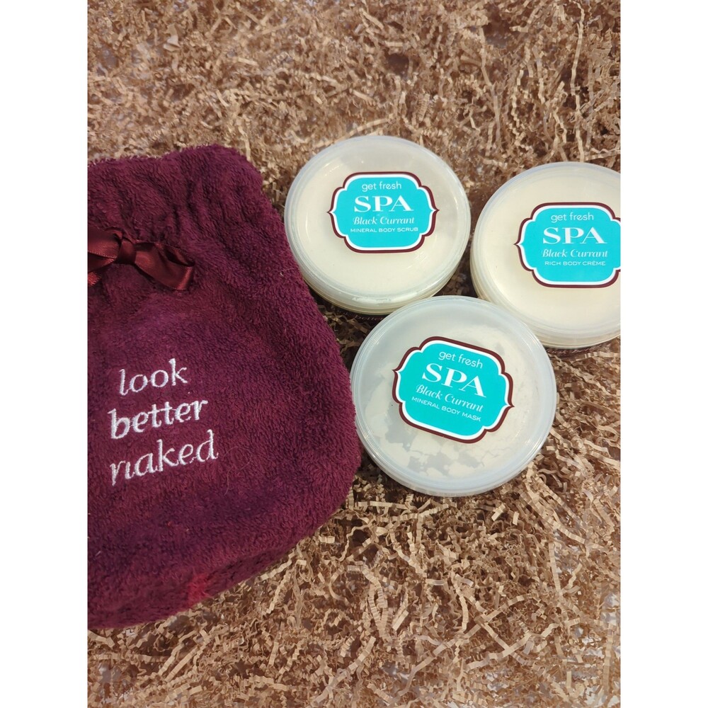 SPA look Better Naked Black Currant 3 piece bath & Body Sety now